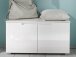 Sitzbank >Suzette< in Weiß aus MDF - 80x43x40cm (BxHxT)