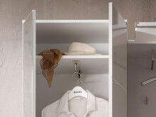 Garderoben-Set >Suzette< in Weiß aus MDF - 230x198x40cm (BxHxT)