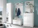 Garderoben-Set >Suzette< in Weiß aus MDF - 230x198x40cm (BxHxT)