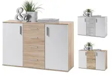 Kommode >Freida< in Weiß - 120x82x35cm (BxHxT)