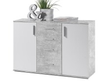 Kommode >Freida< in Weiß - 120x82x35cm (BxHxT)