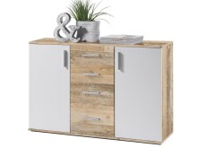 Kommode >Freida< in Weiß - 120x82x35cm (BxHxT)