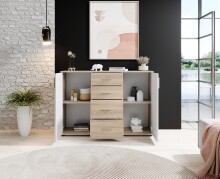 Kommode >Freida< in Sonoma-hell - 120x82x35cm (BxHxT)