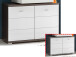 Waschbeckenunterschrank >Peter< in Weiß tiefzieh Hochglanz - 80x57x30 (BxHxT)