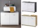 Waschbeckenunterschrank >Peter< in Weiß tiefzieh Hochglanz - 80x57x30 (BxHxT)