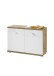 Waschbeckenunterschrank >Peter< in Weiß tiefzieh Hochglanz - 80x57x30 (BxHxT)