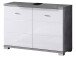 Waschbeckenunterschrank >Peter< in Beton aus MDF - 80x57x31cm (BxHxT)