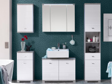 Spiegelschrank >Peter< in Beton aus MDF - 80x69x20cm (BxHxT)