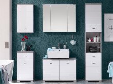 Spiegelschrank >Peter< in Beton aus MDF - 80x69x20cm (BxHxT)