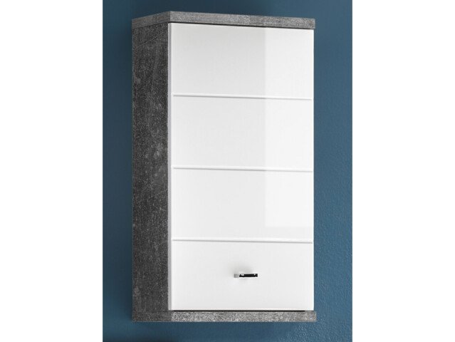 Hängeschrank >Peter< in Beton aus MDF - 38x71x23cm (BxHxT)