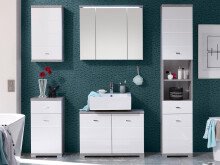 Hängeschrank >Peter< in Beton aus MDF - 38x71x23cm (BxHxT)