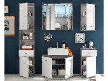 Unterschrank >Peter< in Beton aus MDF - 38x73x30cm (BxHxT)