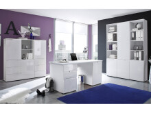 Regal >Suzette< in Weiß aus MDF - 50x145x35cm (BxHxT)