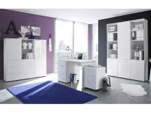 Aktenschrank >Suzette< in Weiß aus MDF -...