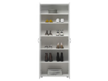 Schuhschrank >Nolana< in Weiß - 70x176x34cm (BxHxT)