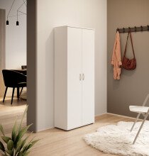 Schuhschrank >Nolana< in Weiß - 70x176x34cm (BxHxT)