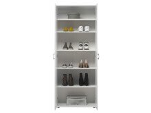 Schuhschrank >Nolana< in Weiß - 70x176x34cm (BxHxT)