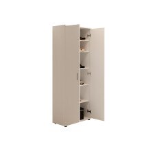 Schuhschrank >Nolana< in Weiß - 70x176x34cm (BxHxT)