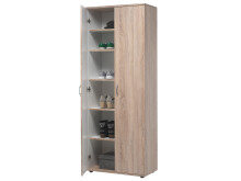 Schuhschrank >Nolana< in Sonoma-Eiche - 70x176x34cm...