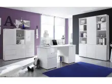 Aktenschrank >Suzette< in Weiß aus MDF -...