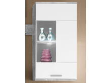 Wohnwand >Kenton< in Weiß - 230x185x38cm (BxHxT)
