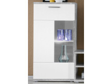 Wohnwand >Kenton< in Weiß - 230x185x38cm (BxHxT)
