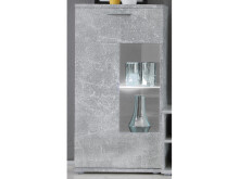 Wohnwand >Kenton< in Weiß - 230x185x38cm (BxHxT)