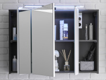 Spiegelschrank >Brooklyn< in grau - 99x70x21cm (BxHxT)