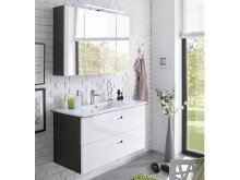 Spiegelschrank >Brooklyn< in grau - 99x70x21cm (BxHxT)