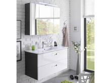 Waschtisch-Set >Brooklyn< in Grau aus MDF - 102x55x47cm (BxHxT)