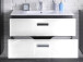 Waschtisch-Set >Brooklyn< in Grau aus MDF - 102x55x47cm (BxHxT)