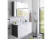 Waschtisch-Set >Brooklyn< in Grau aus MDF - 102x55x47cm (BxHxT)