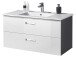 Waschtisch-Set >Brooklyn< in Grau aus MDF - 102x55x47cm (BxHxT)