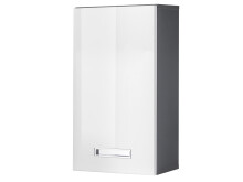 Hängeschrank >Brooklyn< in Weiß/Hochglanz aus MDF - 38x70x23cm (BxHxT)