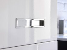 Hängeschrank >Brooklyn< in Weiß/Hochglanz aus MDF - 38x70x23cm (BxHxT)