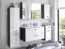 Hängeschrank >Brooklyn< in Weiß/Hochglanz aus MDF - 38x70x23cm (BxHxT)