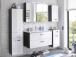 Hängeschrank >Brooklyn< in Weiß/Hochglanz aus MDF - 38x70x23cm (BxHxT)