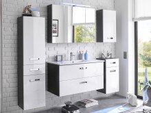 Unterschrank >Brooklyn< in Grau aus MDF - 38x72x31cm (BxHxT)