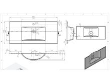 Badezimmer-Set >Brooklyn I< in Grau aus MDF - 102x195x47cm (BxHxT)
