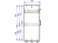 Sideboard >Lissy< in Sonoma-Eiche aus Kunststoff - 118x70x30cm (BxHxT)
