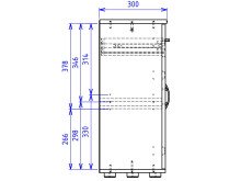 Sideboard >Lissy< in Sonoma-Eiche aus Kunststoff - 118x70x30cm (BxHxT)