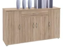 Sideboard >Lissy< in Sonoma-Eiche aus Kunststoff - 118x70x30cm (BxHxT)