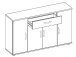 Sideboard >Lissy< in Sonoma-Eiche aus Kunststoff - 118x70x30cm (BxHxT)