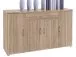 Sideboard >Lissy< in Sonoma-Eiche aus Kunststoff - 118x70x30cm (BxHxT)