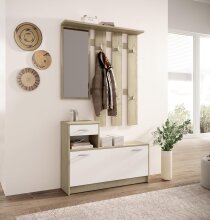 Garderoben-Set >Selene< in Sonoma-Eiche - 100x190x25cm (BxHxT)