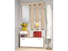 Garderoben-Set >Selene< in Sonoma-Eiche - 100x190x25cm (BxHxT)