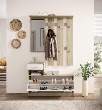 Garderoben-Set >Selene< in Sonoma-Eiche - 100x190x25cm (BxHxT)