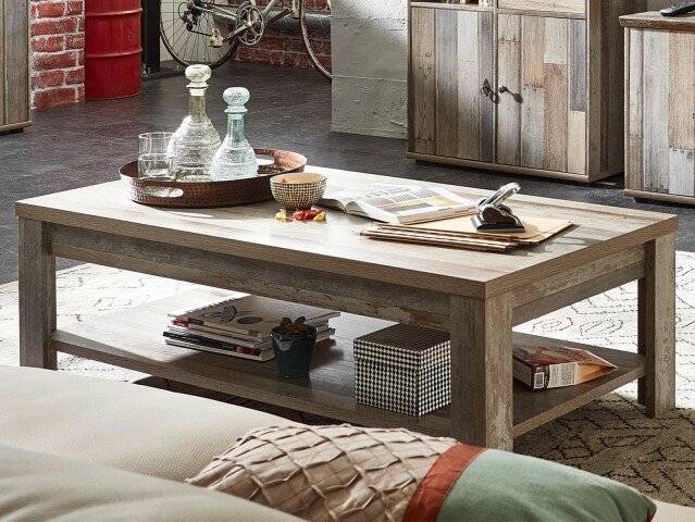 Couchtisch >Britta< in Driftwood - 130x40x65cm (BxHxT)
