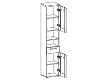 Hochschrank >Barbara< in Sibiu-Lärche - 39x190x33cm (BxHxT)