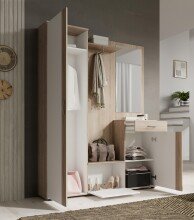 Garderoben-Set >Nessi< in Sonoma-Eiche - 145x184x29cm (BxHxT)
